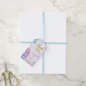 ピンク&パープルティーパーティーギフトラベル ギフトタグ (より糸付き)