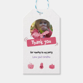 ピンク&パープルハロウィーンの誕生日パ感謝していーティー ギフトタグ