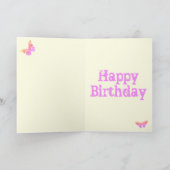 ピンク&パープルバタフライポップ・アートのアートサラ名 シーズンカード (内部)