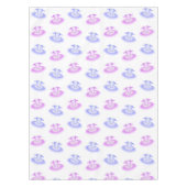 ピンク&パープルバレエ誕生日ツチュウウォータカラー テーブルクロス (正面)