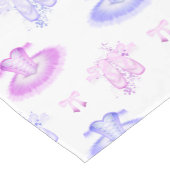 ピンク&パープルバレエ誕生日ツツ&ポインテシューズ ショートテーブルランナー (コーナー)