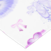 ピンク&パープルバレエ誕生日ツツ&ポインテシューズ テーブルクロス (アングル)