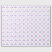 ピンク&パープルバレエ誕生日ツツ&ポインテシューズ ラッピングペーパー (フラット)