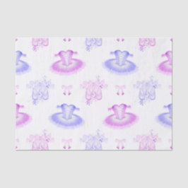 ピンク&パープルバレエ誕生日ツツ&ポインテシューズ 薄葉紙