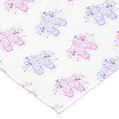 ピンク&パープルバレエ誕生日ポインテシューズ ショートテーブルランナー (コーナー)