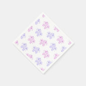 ピンク&パープルバレエ誕生日ポインテシューズ スタンダードカクテルナプキン (角)