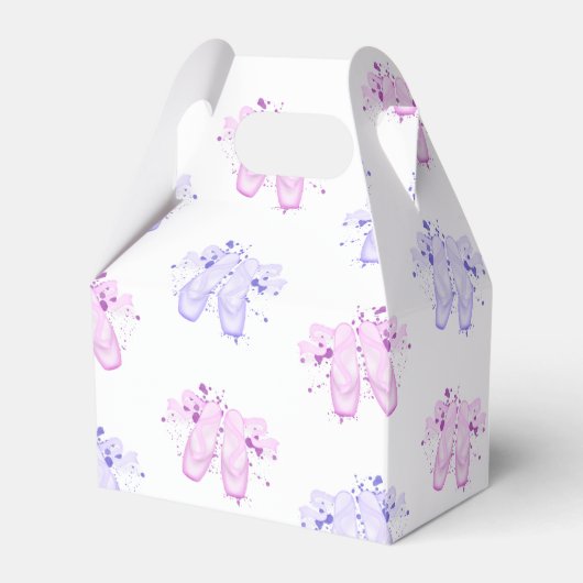 ピンク&パープルバレエ誕生日ポインテシューズ フェイバーボックス (裏面サイド)