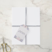 ピンク&パープルピーニーキンセアニェラパーティー ギフトタグ (より糸付き)