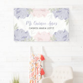 ピンク&パープルピーニーキンセアニェラパーティー 横断幕 (インサイチュ)