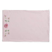 ピンク&パープルフローラつる植物ピラロケース 枕カバー (裏面-左)