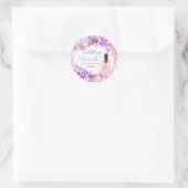 ピンク&パープルフローラキンセアニェラ ラウンドシール (バッグ)