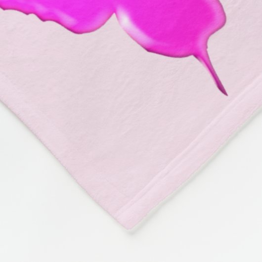 ピンク·パープルフローラ90カスタムth誕生日 フリースブランケット (角)