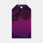 ピンク&パープルブラックエレガントレースパーティー ギフトタグ (裏面)