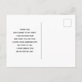 ピンク&パープル宇宙&スターフェイク銀河系ありがとう ポストカード (裏面)