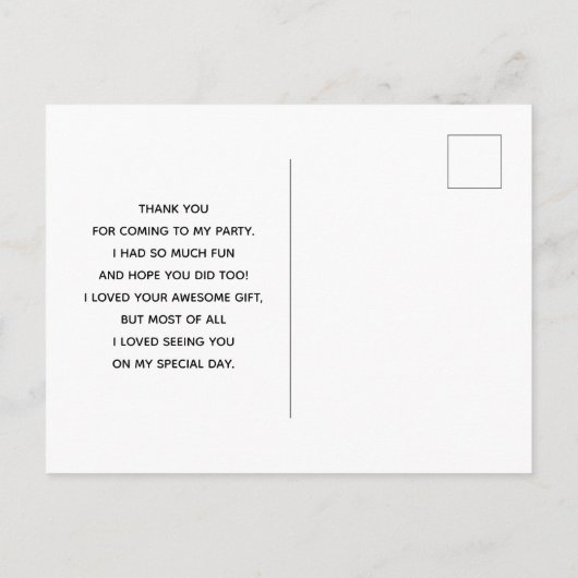 ピンク&パープル宇宙&スターフェイク銀河系ありがとう ポストカード (裏面)