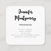 ピンク&パープル宇宙&スターフェイク銀河系スクエア スクエア名刺 (裏面)