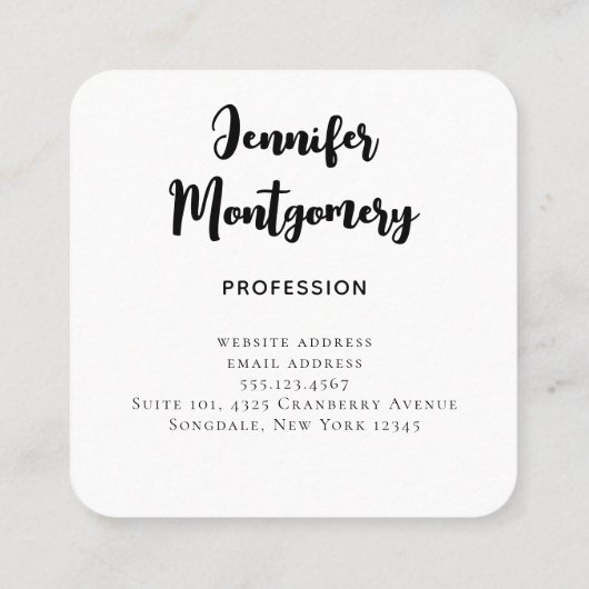 ピンク&パープル宇宙&スターフェイク銀河系スクエア スクエア名刺 (裏面)