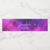 ピンク&パープル宇宙&スターフェイク銀河系誕生日 ペットボトルラベル (シングルラベル)