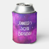 ピンク&パープル宇宙&スターフェイク銀河系誕生日 缶クーラー (缶裏面)