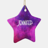 ピンク&パープル宇宙&スターフェイク銀河系 セラミックオーナメント (右)