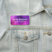 ピンク&パープル宇宙&スターフェイク銀河系 名札 (インサイチュ)