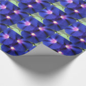 ピンク・パープル朝顔フラワーラッピング紙 ラッピングペーパー (角)