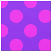 ピンク&パープル水玉模様デザイン ファブリック (クローズアップ)