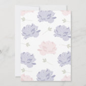 ピンク&パープル牡丹スウィート16誕生日パーティー 招待状 (裏面)