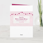 ピンク&パープル結婚ケーキおめでとうカード カード (裏面)