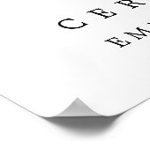 ピンク・パープル結婚フローラの歓迎サイン ポスター (角)