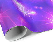 ピンク・パープル花火大会の宇宙スターカラフルズ ラッピングペーパー (ロールコーナー)