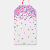 ピンク&パープル誕生日パーティーありがとうメッセージカード ギフトタグ (裏面)