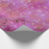 ピンク&パープル金箔付きラッピング紙 ラッピングペーパー (角)