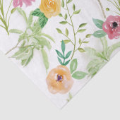 ピンク パープル イエロー フラワーズ 誕生日 薄葉紙 (詳細)