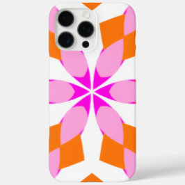 ピンク パープル オレンジ フローラル ジオメトリック iPhone 16 PRO MAXケース
