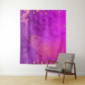 ピンク パープル ゴールド エレファント エキゾチック パーティー 背景 タペストリー (インサイチュ)