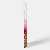 ピンク パープル ゴールド 大理石風 ペルソナライズド モノグラム Case-Mate iPhoneケース (裏面 / 左)