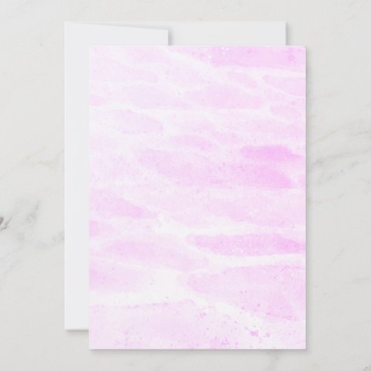 ピンク・パープル・バタフライの招待状 サンキューカード (裏面)