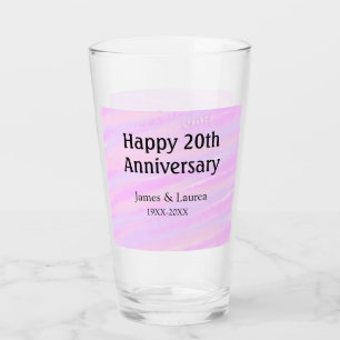 ピンク パープル パステルカラー 20周年記念 名前入り タンブラーグラス