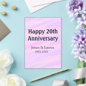 ピンク パープル パステル お名前 20周年記念 アクリル招待状 (インサイチュ (ウェディング))