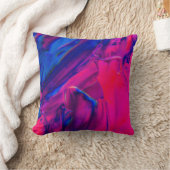 ピンク・パープル・ブルー絵画の抽象芸術・アート・アブストラブ クッション (ブランケット)