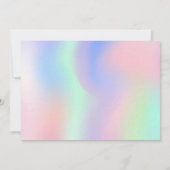 ピンク パープル ホログラフィック フォト ラグジュアリー スウィート 16 招待状 (裏面)