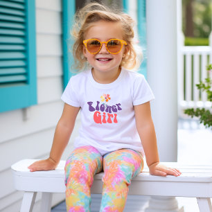 ピンク パープル ボヘミアンフラワーガール ウェディングTシャツ Tシャツ