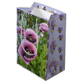 ピンク パープル ポピー マウブ パープル 水彩 ミディアム ミディアムペーパーバッグ (裏面アングル)