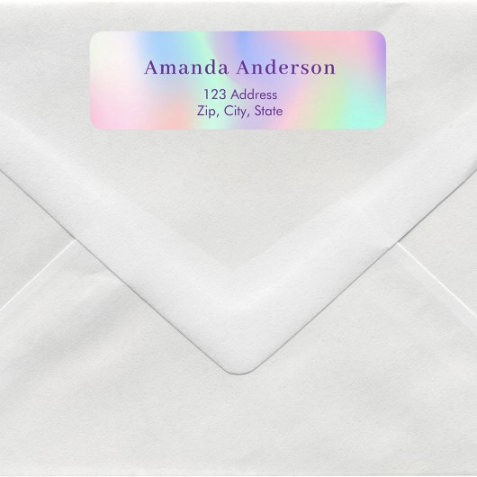 ピンク パープル ミント 返信先住所 ラベル