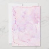 ピンク パープル メドウ フラワー ちょうちょ 誕生日 招待状 (裏面)