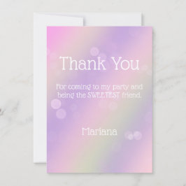 ピンク パープル レインボー ガール ありがとう カード