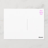 ピンク パープル ロータス フラワー ブランク フラワーポストカード ポストカード (裏面)