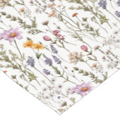 ピンク パープル 水彩画 野の花 ショートテーブルランナー (コーナー)