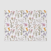 ピンク パープル 水彩 野の花 水彩画 薄葉紙 (正面)